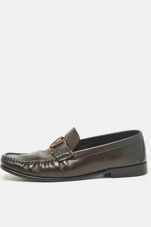 LOUIS VUITTON Leather Monte Carlo Loafers Size 43.5