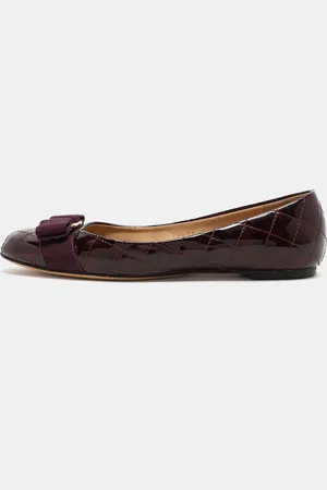 Salvatore Ferragamo Patent Leather Varina Ballet Flats Size 36