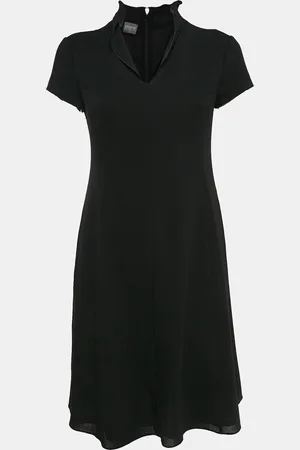 Emporio Armani Crepe Wool Flared Short Dress XS