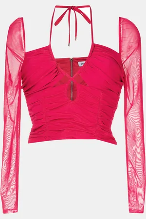 Self-Portrait Jersey Cut-Out Ruched Top M