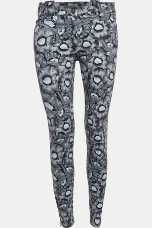 Kenzo Floral Print Denim Skinny Jeans M Waist 30