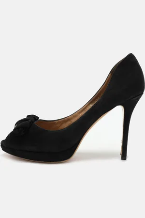 Salvatore Ferragamo Suede Rosella Peep Toe Pumps Size 40