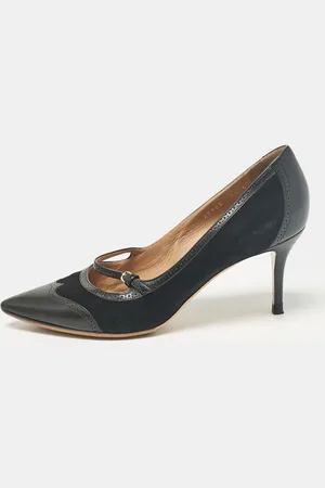Salvatore Ferragamo Leather and Suede Pumps Size 38