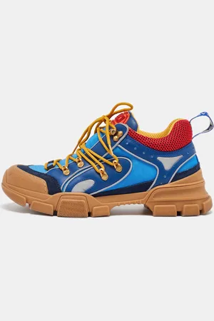Gucci Leather and Mesh Flashtrek Reflective Sneakers Size 43