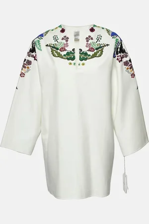 VALENTINO World Arazzo Embroidered Cotton Kaftan Dress S