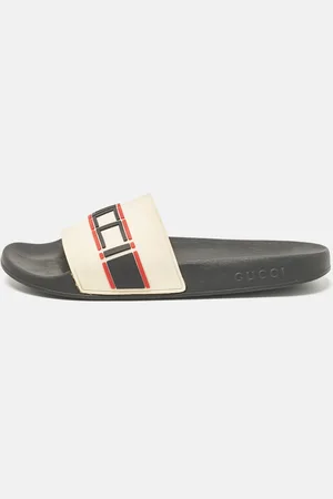 Gucci Off Rubber Embossed Logo Slides Size 40