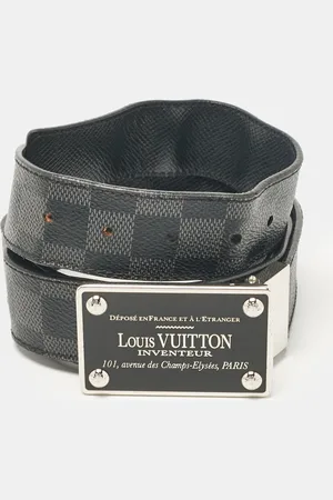 LOUIS VUITTON Damier Graphite Canvas Inventeur Reversible Belt 120 CM