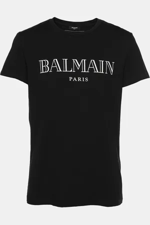Balmain Cotton Printed Logon Short Sleeves T-Shirt M
