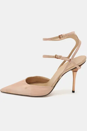 Gucci Satin Pointed Toe Ankle Strap Sandals Size 37.5