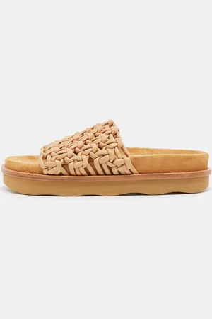Chloé Woven Leather Kacey Flat Slides Size 37