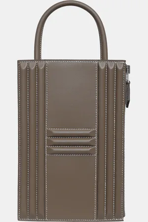 Hermès Etoupe Tadelakt Leather H Cadena Lock Bag