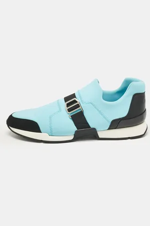 Hermès /Black Neoprene and Suede Run Sneakers Size 40
