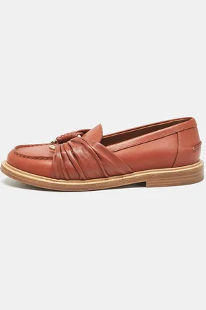 Chloé Leather C Slip On Loafers Size 38