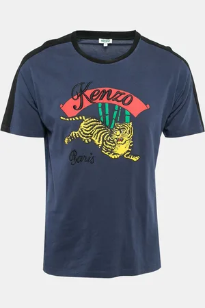 Kenzo Tiger Print Cotton Crew Neck T-Shirt L