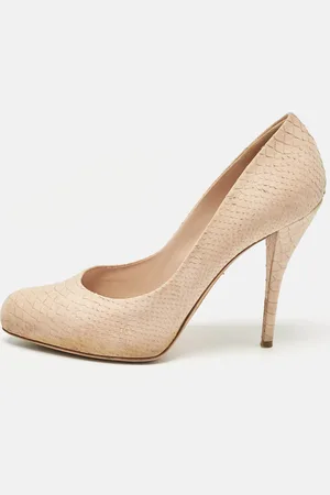Dior Embossed Python Round Toe Pumps Size 42
