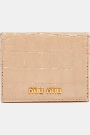 Miu Miu Croc Embossed Leather Card Case