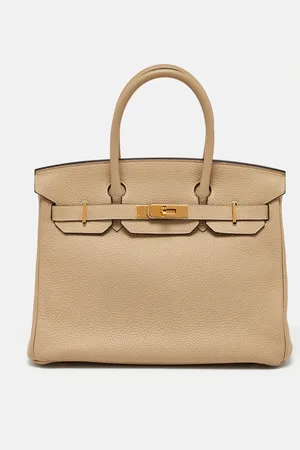 Hermès Trench Togo Leather Gold Finish Birkin 30 Bag