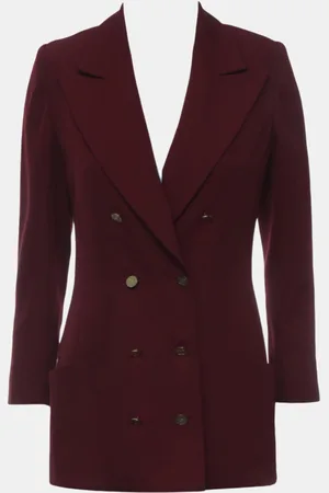 CHANEL Burgundy Vintage Blazer M