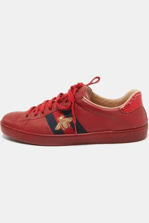 Gucci Leather Web Ace Sneakers Size 44.5