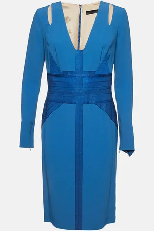Elie saab Crepe Long Sleeve Midi Dress M