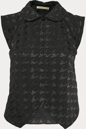 Balenciaga Houndstooth Button Front Vest S
