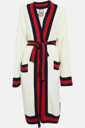 Gucci Web Blind For Love Cotton Terry Tiger Embellished Cardigan M