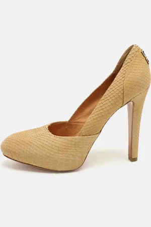 Givenchy Python Embossed Leather Platform Pumps Size 37