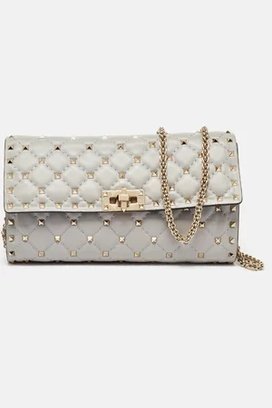 VALENTINO Leather Rockstud Spike Chain Shoulder Bag