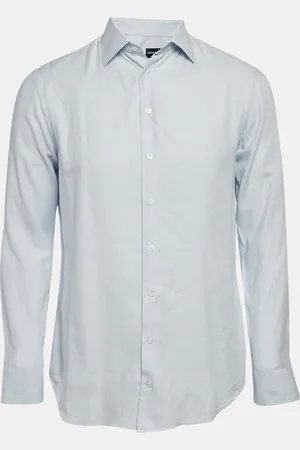 Giorgio Armani Stripe Cotton Button Front Shirt M