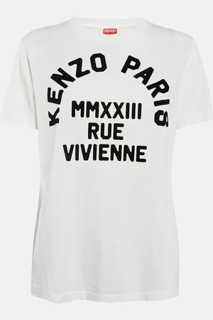 Kenzo Logo Flock Print Cotton T-Shirt S