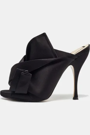 Nº21 Satin Raso Knot Open Toe Mules Size 40