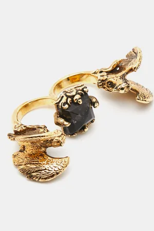 Roberto Cavalli 2 FInger Resinl Tone Ring Size 56