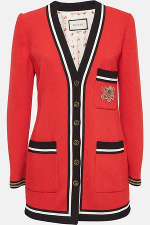 Gucci Embellished Pocket Wool Sable Military Jacket M