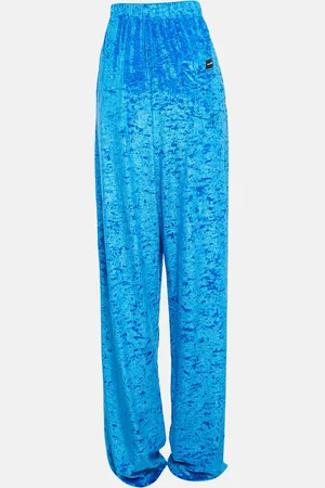 Balenciaga Velour Wide-Leg Pants M
