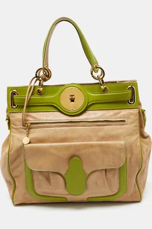 Balenciaga /Green Leather Lune Tote