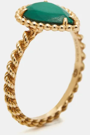 Boucheron Serpent Boheme Malachite 18k Gold S Motif Ring Size 51