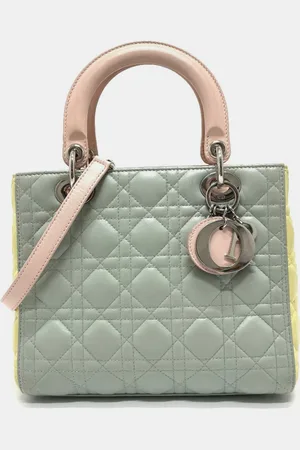 Dior Christian Blue X Yellow X Pink Cannage Bag