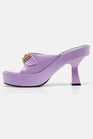 VERSACE Satin Medusa Mules Size 38