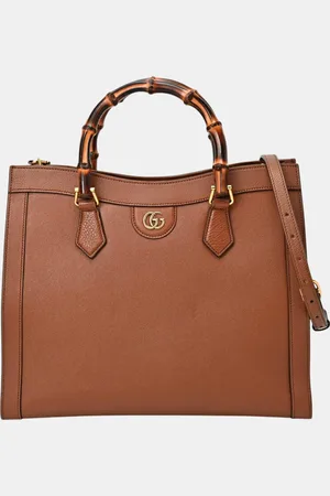 Gucci Leather Bamboo Diana Medium Tote Bag