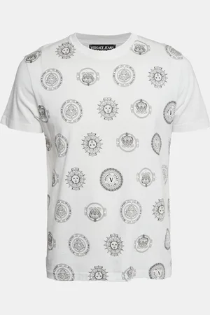 VERSACE Printed Jersey Cre Neck T-Shirt L