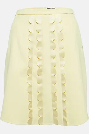 Elisabetta Franchi Crepe Scallop Detail Mini Skirt M