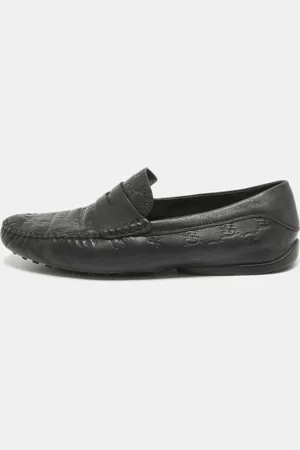 Gucci Ssima Leather Penny Slip On Loafers Size 42.5