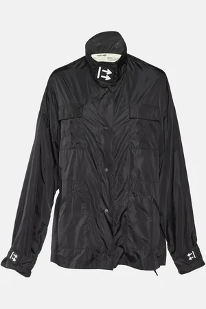 OFF-WHITE Logo Print Synthetic Track Jacket L