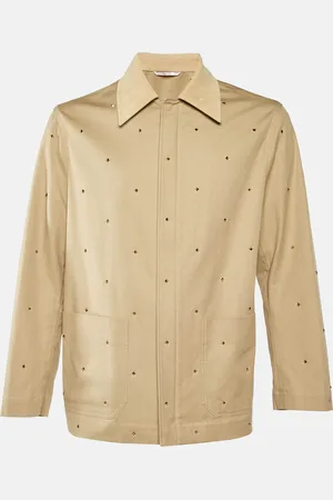 VALENTINO Studded Cotton Zip-Up Jacket M