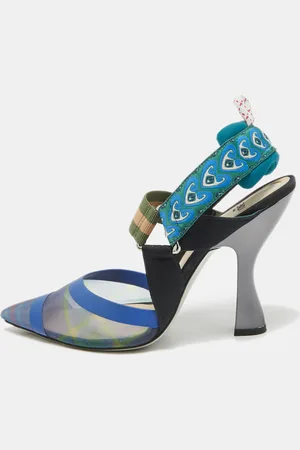 Fendi Canvas and Mesh Colibri Pumps Size 38