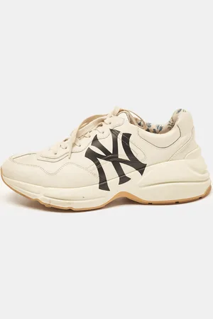 Gucci Leather Rhyton Lace Up Sneakers Size 41