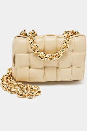 Bottega Veneta Padded Leather Cassette Chain Shoulder Bag