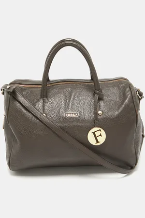 Furla Dark Leather Ariana Satchel