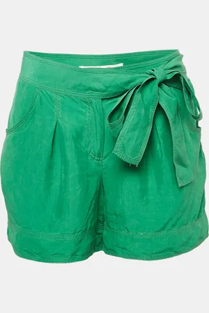 Diane von Furstenberg Silk Belted Shorts M