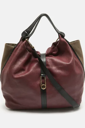 Furla /Beige Leather Clasp Shoulder Bag